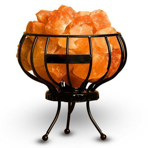 Iron Round Basket Salt Lamp