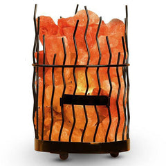 Iron Spiral Basket Salt Lamp