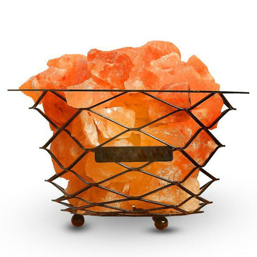 Iron Cart Basket Salt Lamp