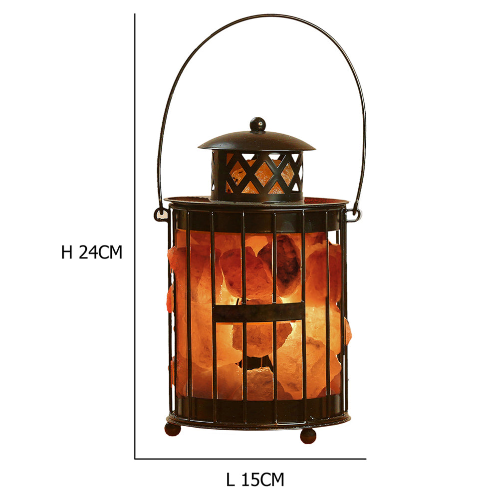 Iron Vincent Basket Salt Lamp