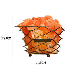 Iron Cart Basket Salt Lamp