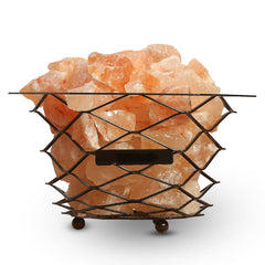 Iron Cart Basket Salt Lamp